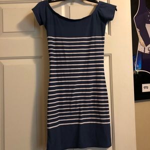 Off the Shoulder Striped Dress